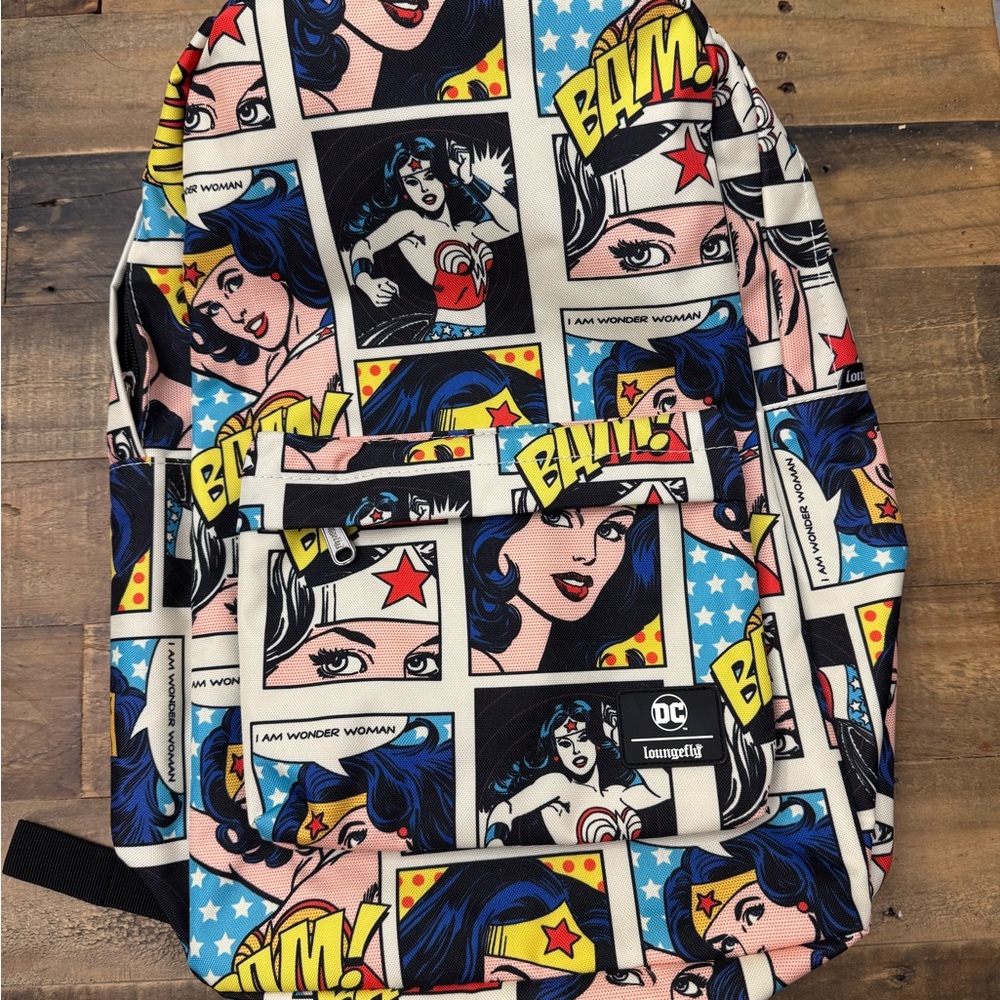 Loungefly Wonder Woman Comic Print Backpack